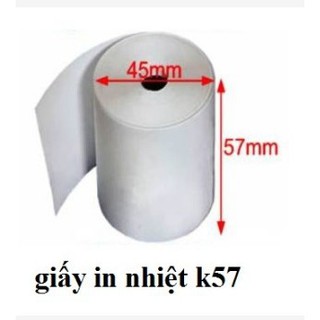 Giấy in nhiệt k57 in bill cho quán ăn,quán cafe,nhà hàng ( mực đen)
