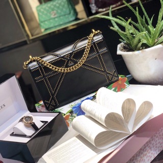 Túi Dior nạm đinh full box