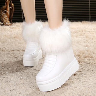 ORDER giày thể thao trắng cổ lông HI012
