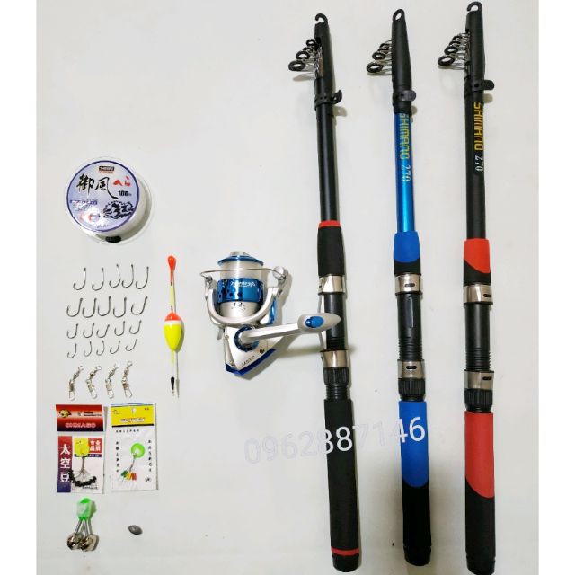 Combo Bộ cần câu cá shimano 2m7+máy 5000 mạnh mẽ+14 phụ kiện