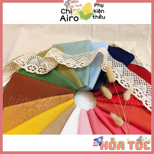 [Bảng 1/2] Vải Linen Loại Dày Mịn Đẹp 2 Kích Thước 50x70cm Và 70x100cm