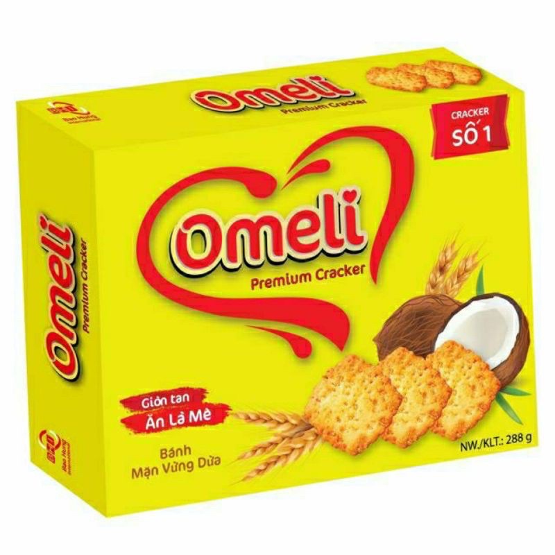 Bánh cracker OMELI 288G 9gói đủ vị