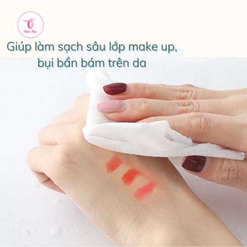 Khăn lau mặt dùng 1 lần dạng nén 100% cotton mềm mịn, kháng khuẩn tốt, bảo vệ làn da khỏi mụn Việt Thư