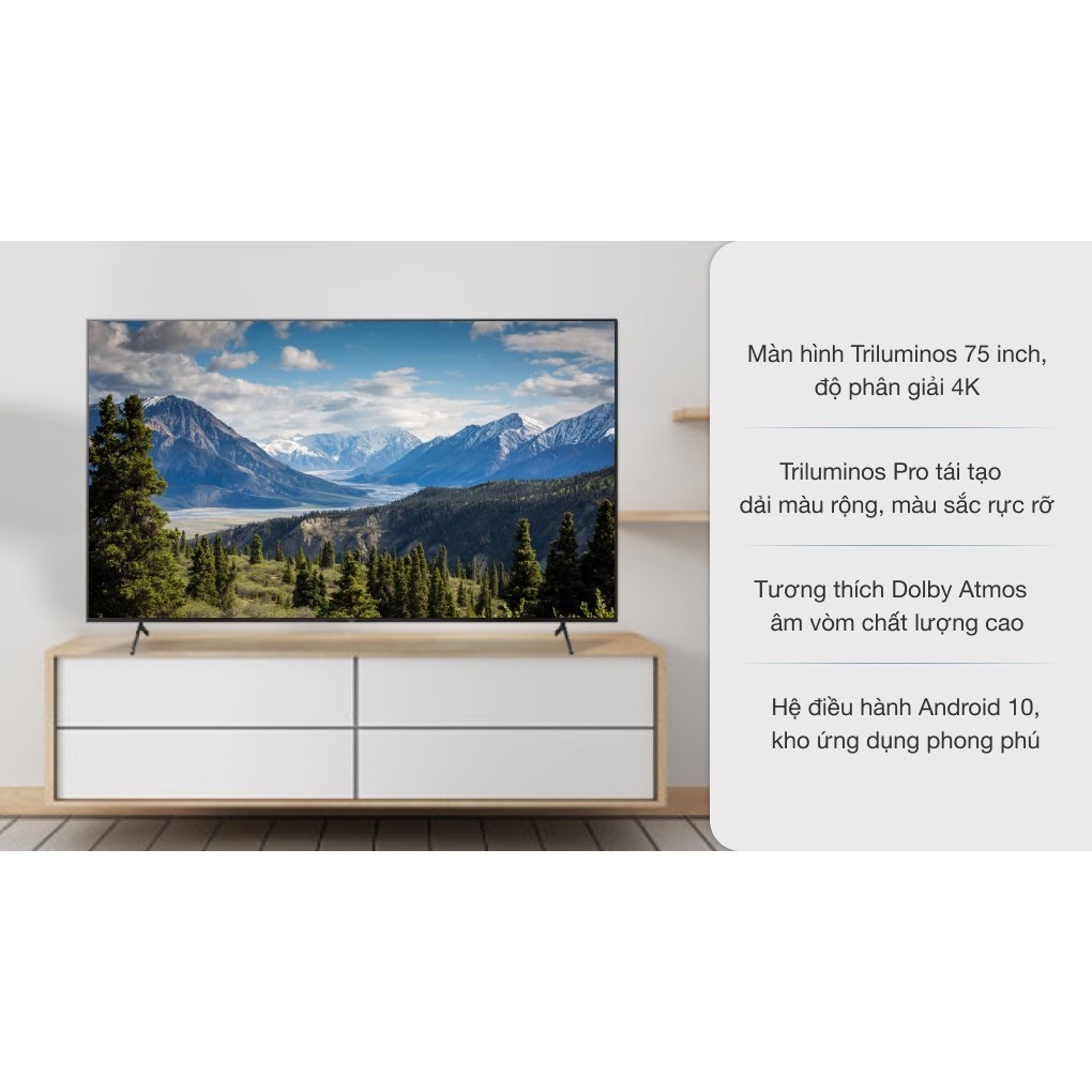 Android Tivi Sony 4K 75 inch KD-75X86J 2021 - Điện Máy Kho Rẻ