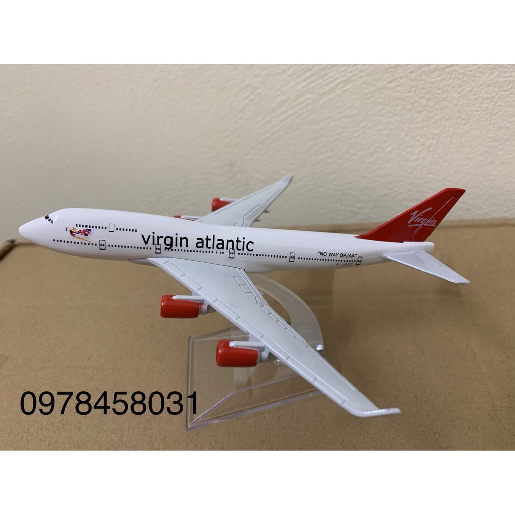 Mô hình máy bay Virgin Atlantic 16cm