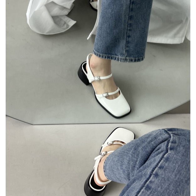 Giày Sandal Gót Dày Hở Ngón Thời Trang Mùa Hè Kiểu Pháp 2022 Dễ Phối Đồ Cho Nữ