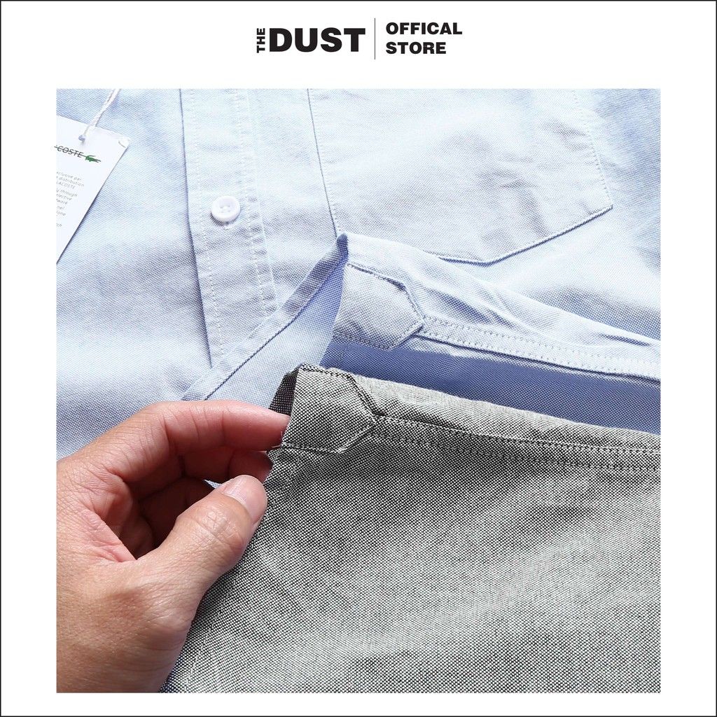 Áo sơ mi nam ngắn tay trơn basic LCT, form slimfit, vải oxford cao cấp, thoáng mát thấm hút mồ hôi