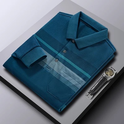 Áo polo cotton Tay Dài Dáng Rộng Cổ Đứng Thoải Mái Thời Trang Xuân Thu Cho Nam
