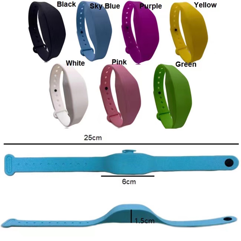 Vòng Đeo Tay Khử Trùng Bằng Silicone 7 Màu Nhỏ Gọn Dành Cho Nam Và Nữ