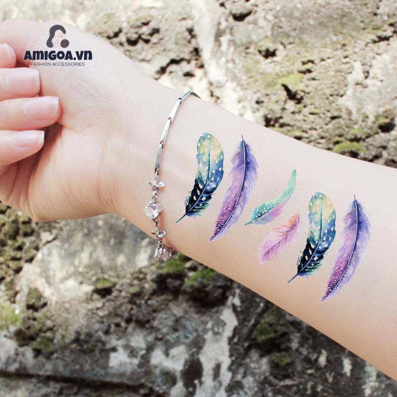 ✨✨Nhãn dán hình xăm tạm thời hình hoa hồng 3d chống thấm nước lâu trôi chuyên nghiệp