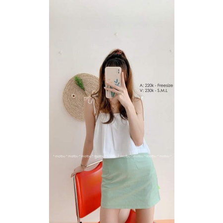 ❤️ÁO DÂY NƠ VAI CROPTOP CỰC IU NHA❤️