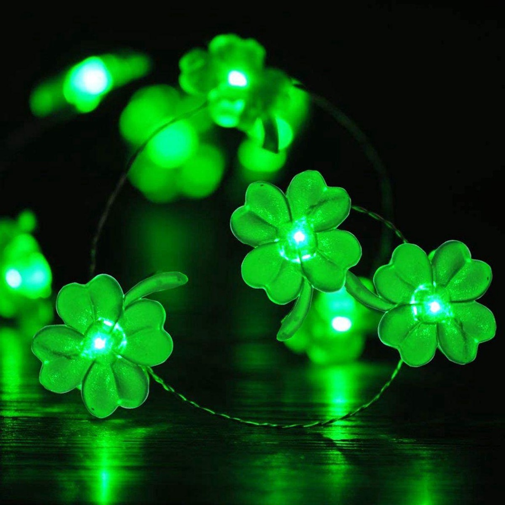 Dây Đèn Led Treo Trang Trí Lễ Hội / Tiệc Tùng Sử Dụng Pin Hoạt Động Bằng St. Áo Thun In Hình Patrick Thời Trang Năng Động