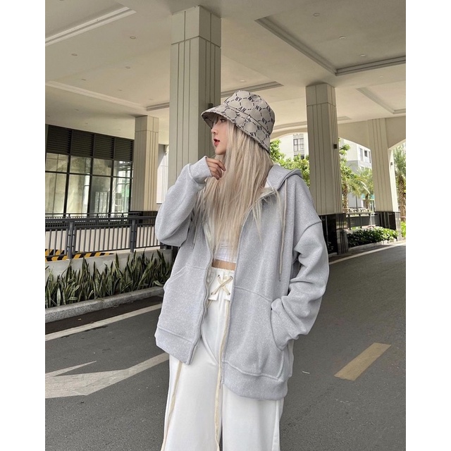 Áo khoác nỉ tăm hoodie - 208FK1 - Đentashop