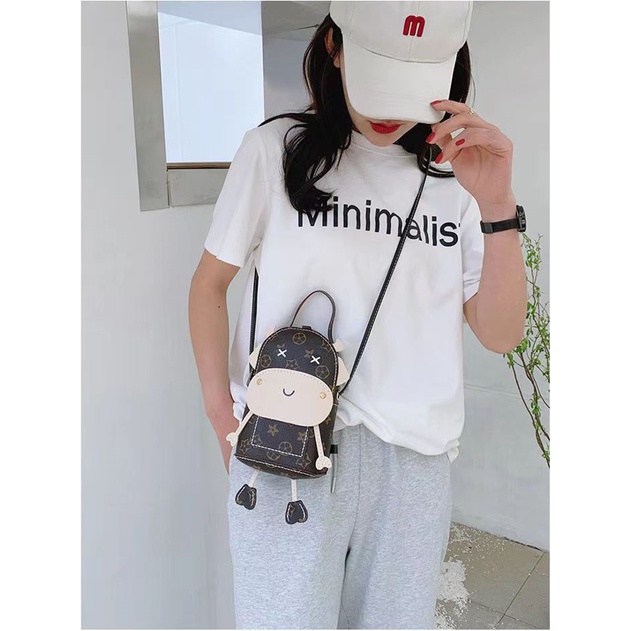 Túi dệt tay dễ thương tự làm túi đeo vai chất liệu