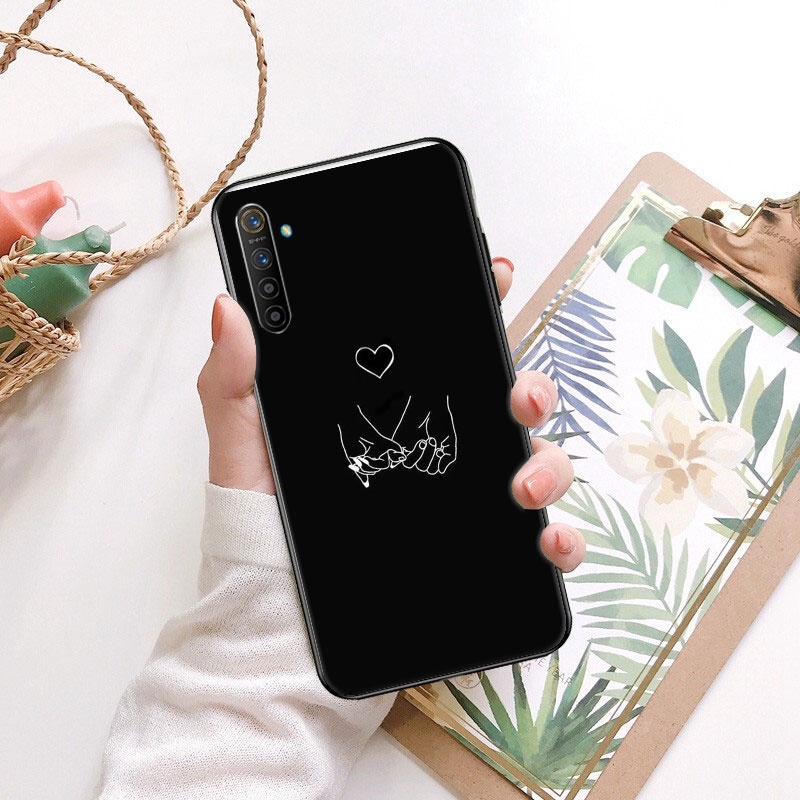 Ốp điện thoại mềm in hình cặp đôi cho Realme C2 C3 C11 C12 C15 C17 C20 C21 C25 GT NEO 5G redmi note 8