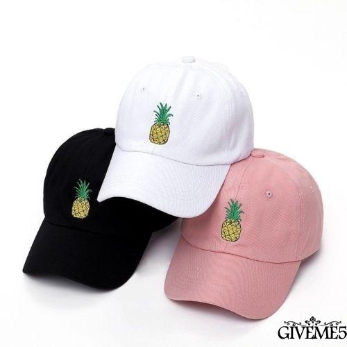 Mũ lưỡi trai thêu hình quả dứa trẻ trung