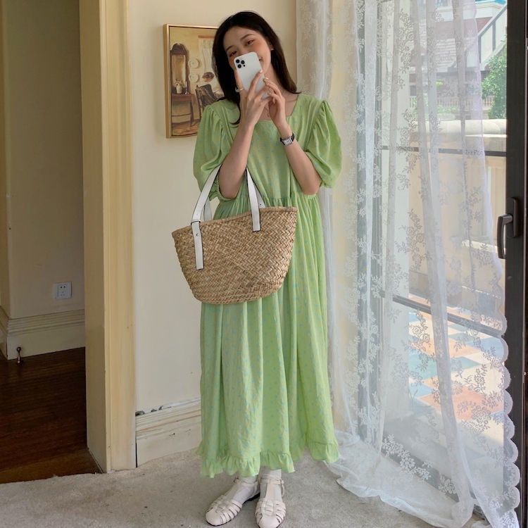 Đầm Nữ Thêu Họa Tiết Phong Cách Retro Thời Trang