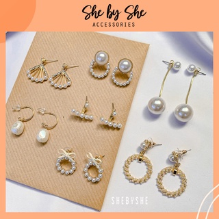 Bông tai nữ đính ngọc nhân tạo (Ảnh thật) - K8