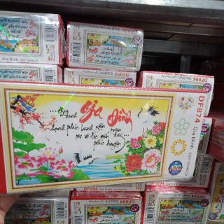 Tranh đính đá gia đình df874(75*45)
