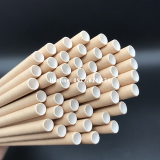 Ống hút giấy phi 6,8,12 - Minh Đức Green