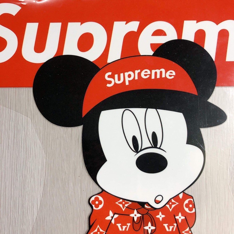 set 2 sticker ủi nhiệt mickey supreme (lớn+nhỏ)