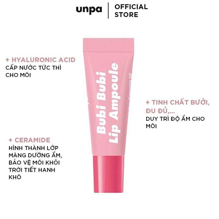 Tinh chất dưỡng môi căng mọng Unpa Bubi Bubi Lip Ampoule 10ml NPP Tido88