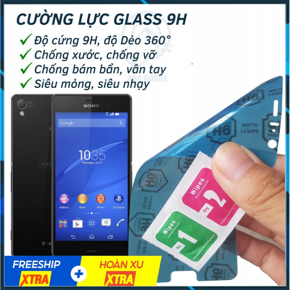 Dán cường lực dẻo nano mặt trước sau Sony Z3