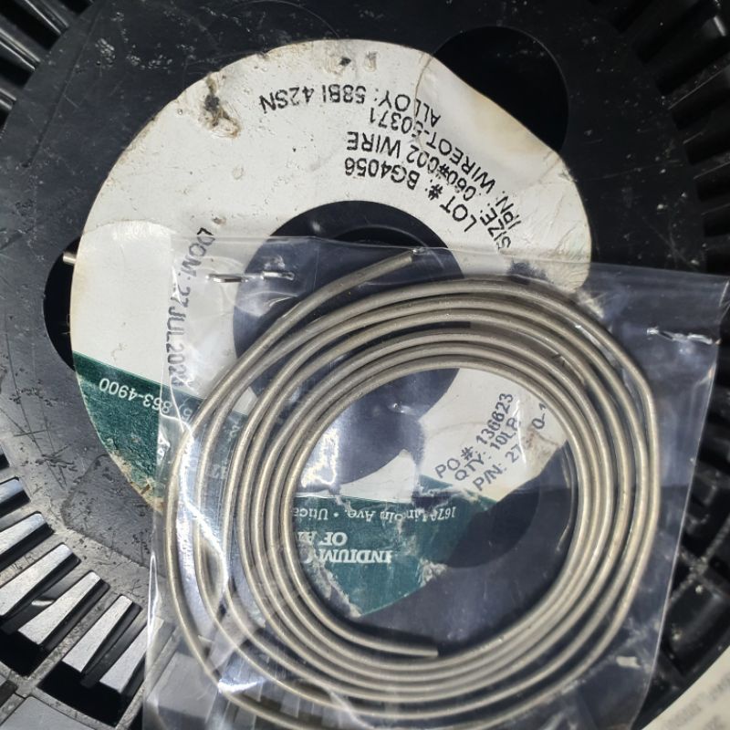 Thiếc hàn siêu nhẹ lửa Bi58 Sn42 138°C hãng INDIUM