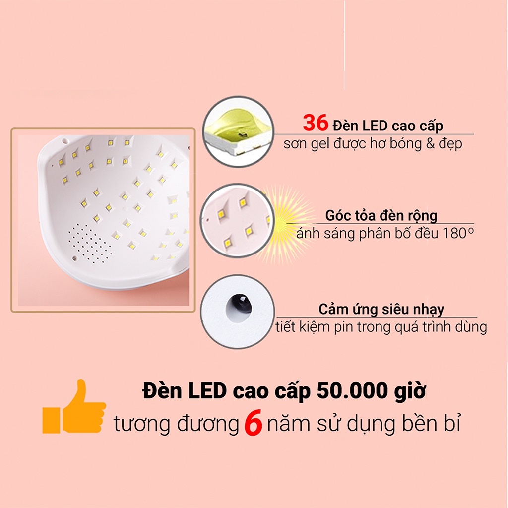 Máy hơ tích điện L'ugx LG200S chính hãng 60W 36 bóng đèn