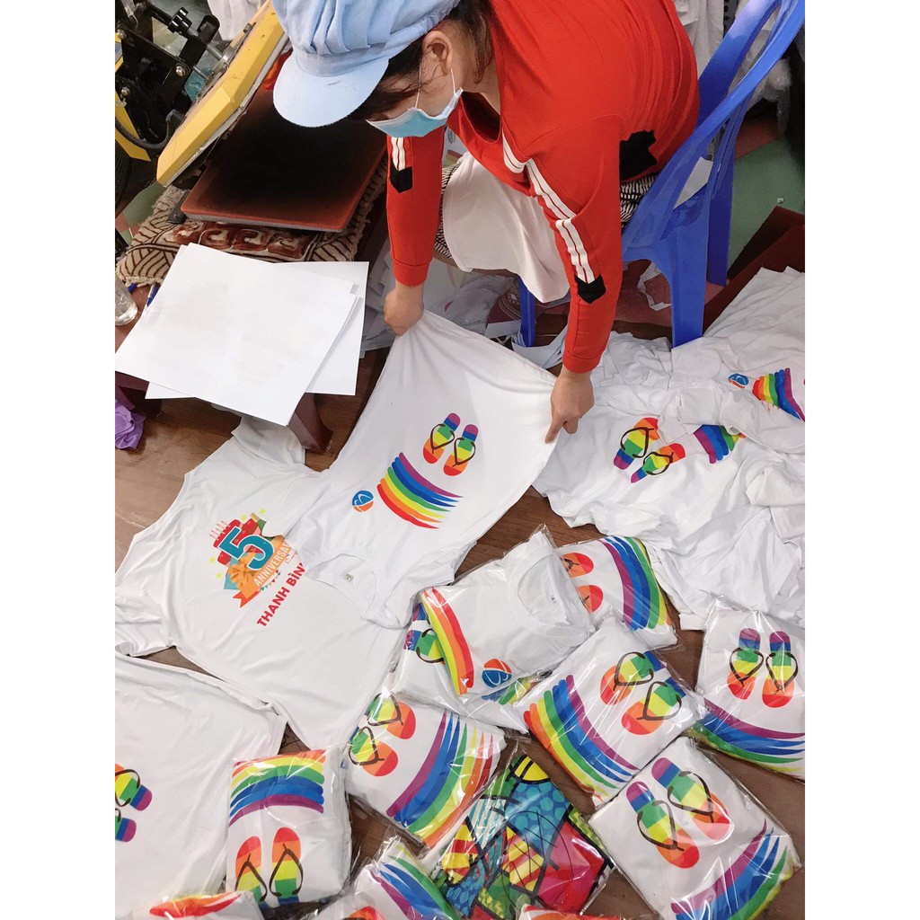 Áo Gia Đình kẻ cầu vồng - Thun Cotton