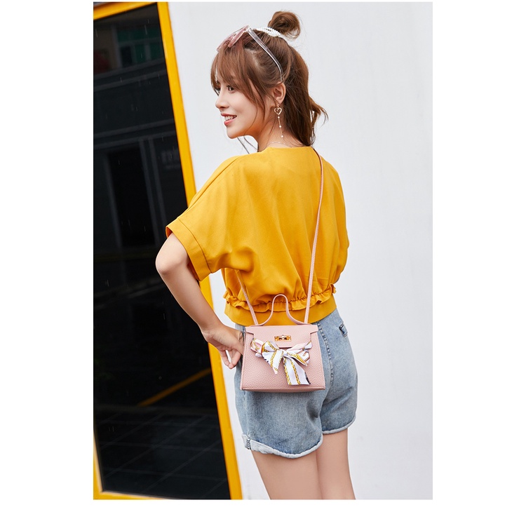 Túi Đeo Vai JASMIN NOIR Cho Nữ Giả Da Cá Sấu Thời Trang