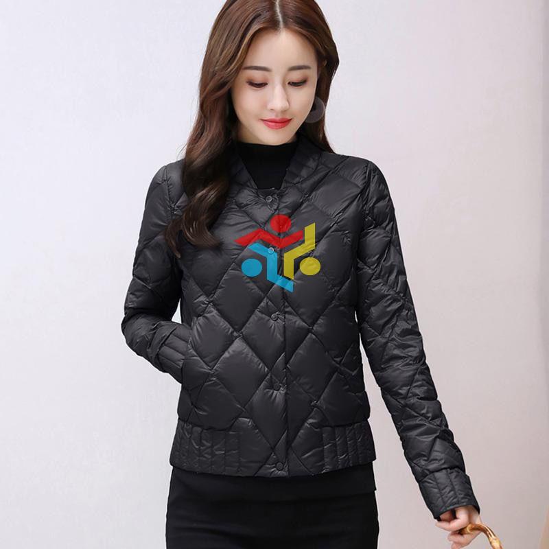 Áo khoác phao cotton mỏng nhẹ dáng rộng phong cách Hàn Quốc thời trang thu đông mới 2021 dành cho nữ