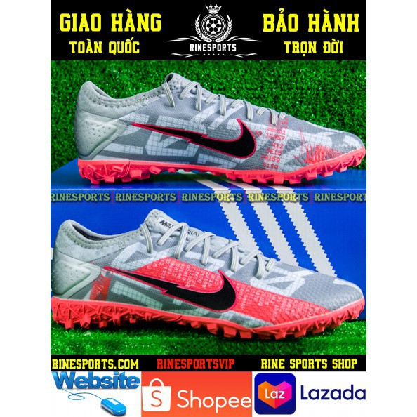 GIÀY BÓNG ĐÁ 𝗡𝗶𝗸𝗲 Mercurial Vapor 13 Pro xám cam SÂN CỎ NHÂN TẠO HÀNG SUPER THAILAND [Sẵn Hàng]