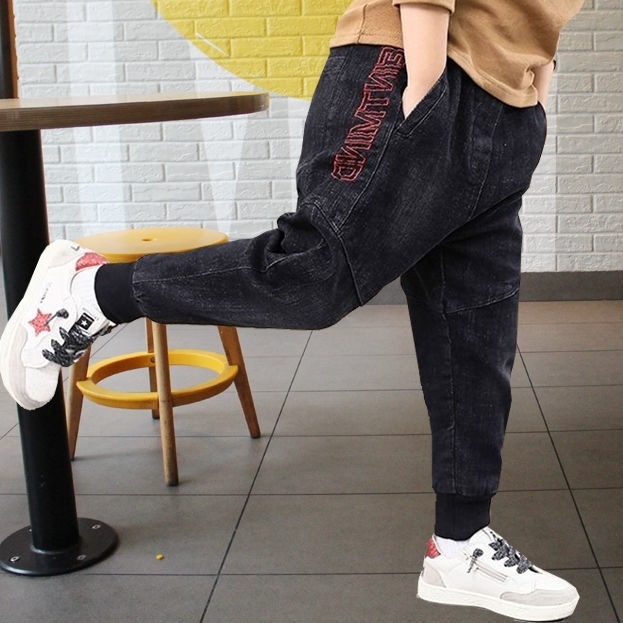 Quần jean lót lông cừu lót cotton dày dặn thời trang thu đông cho bé