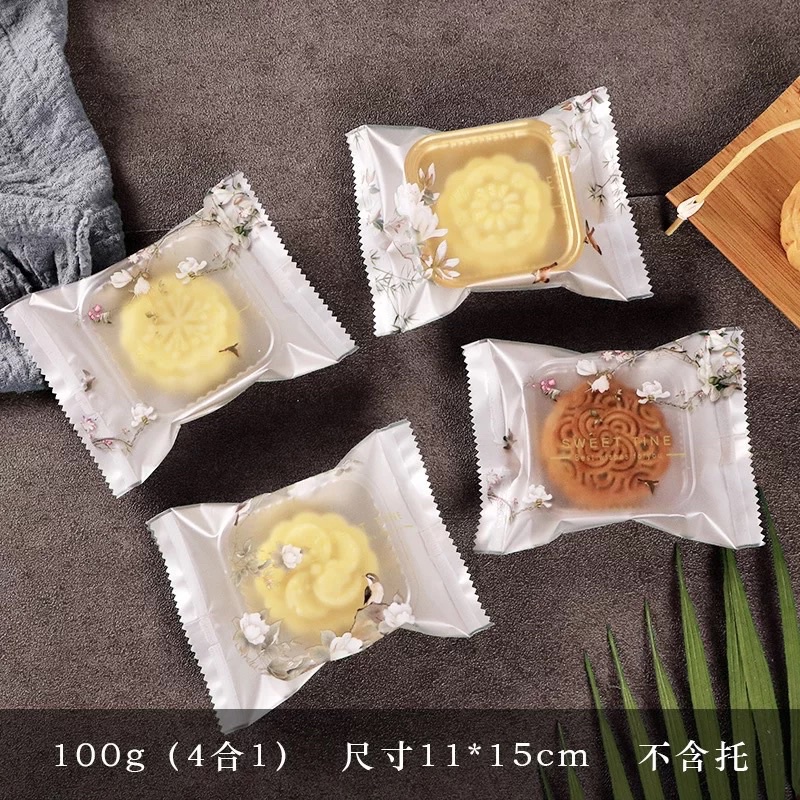 95-100 bộ khay túi bánh trung thu mẫu hoa