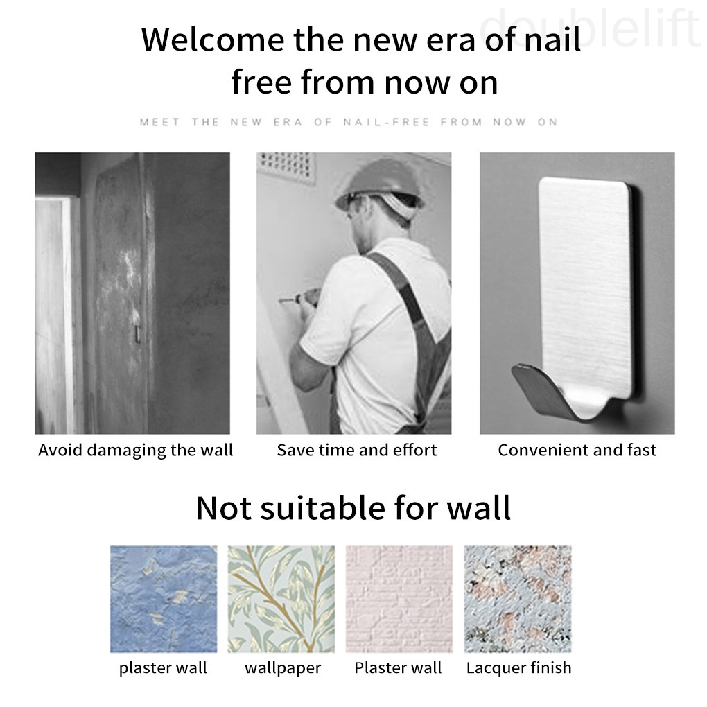 Giá Đỡ Treo Đồ Dùng Gắn Tường Bằng Thép Không Gỉ Tiện Dụng Cho Gia Đình