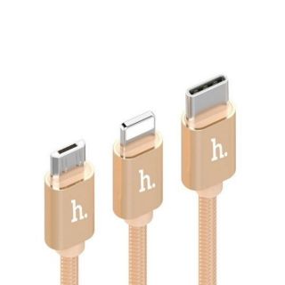 Cáp sạc nhanh 3 đầu Hoco X2 (Lightning, Micro, Type-C)