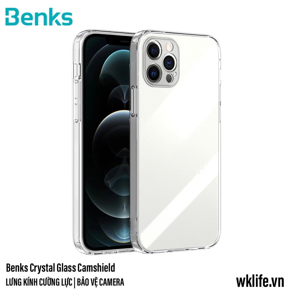 Ốp Trong Suốt Benks Viền Dẻo Lưng Kính Chống Ố Bảo Vệ Camera Cho 13 / 13 Pro / 13 Pro Max