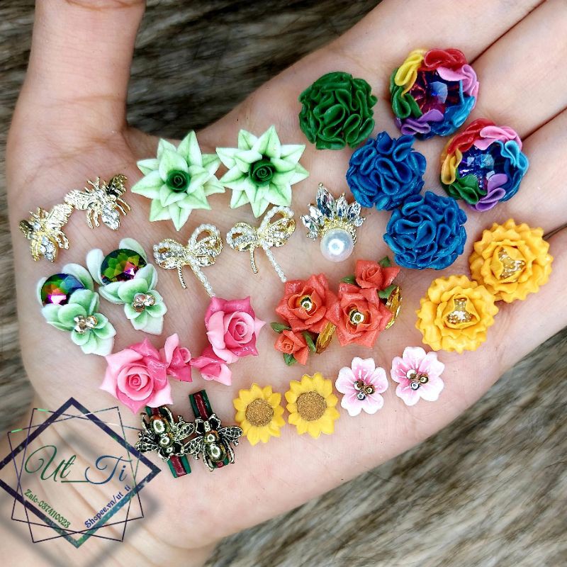 Hoa bột trang trí móng