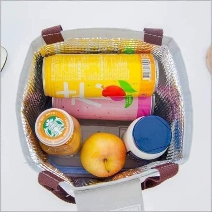 Túi giữ nhiệt - Túi đựng hộp cơm văn phòng, đồ ăn có khóa kéo 3 lớp tiện dụng sang trọng hình cá