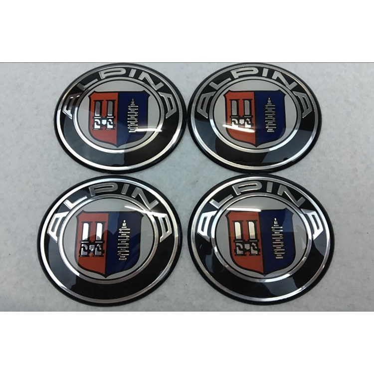 Set 4 Miếng Dán Nắp Đậy Trục Bánh Xe Hơi BMW ALPINA 65mm