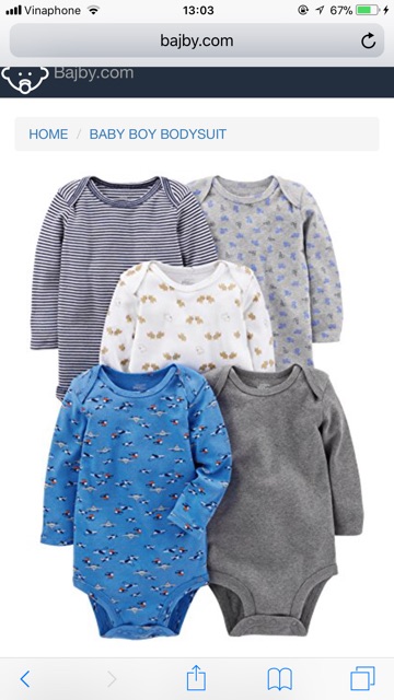 Combo set 5 bodysuit cảrter bị lỗi | BigBuy360 - bigbuy360.vn