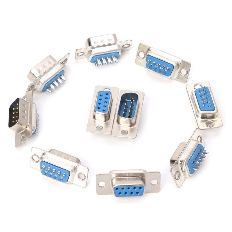 Set 5 Cặp 10 Cặp Đầu Nối Db9 Male Và Female Rs232 9 Pin
