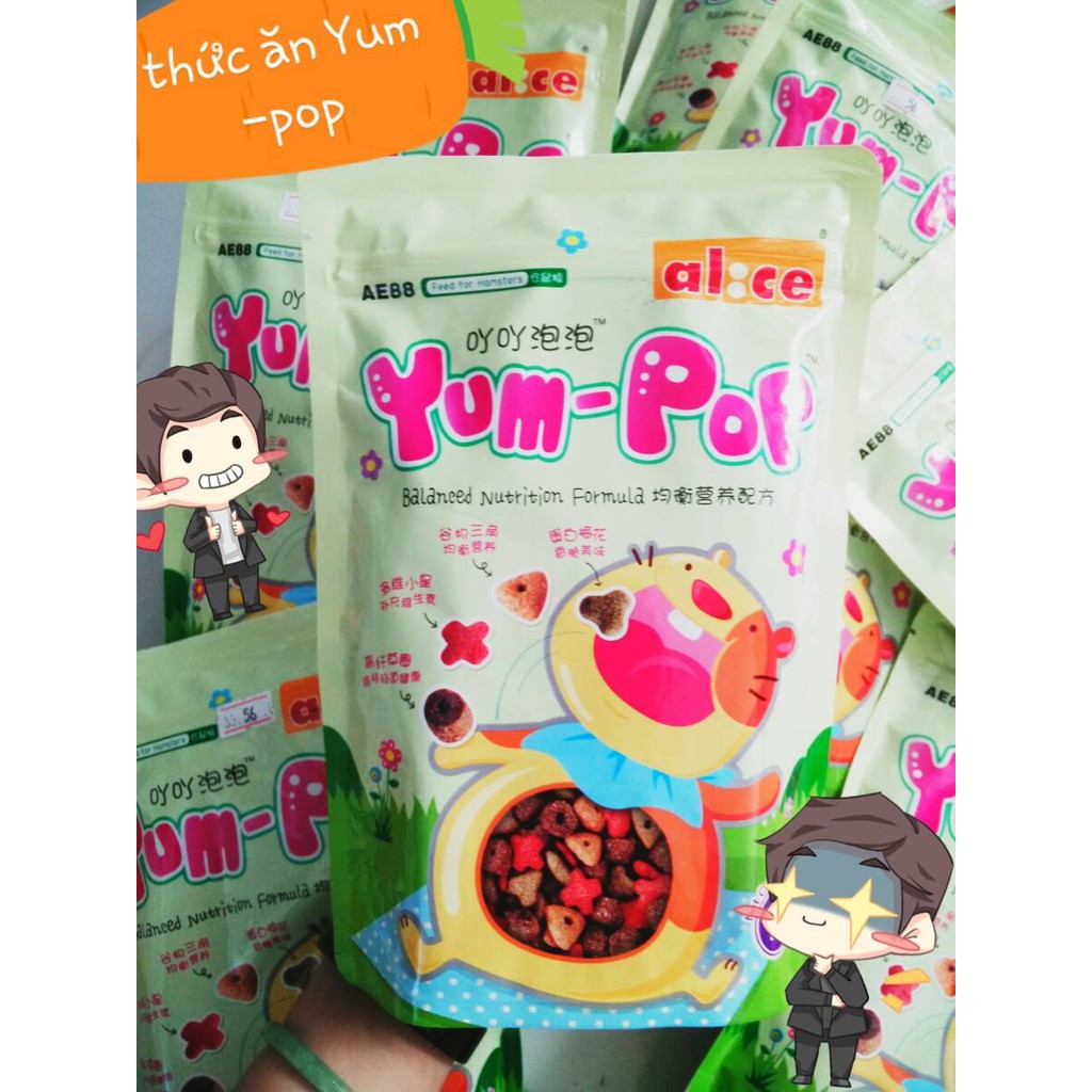 thức ăn Yum-pop cân bằng dinh dưỡng dành cho hamster/ sóc/ đuôi mập,...