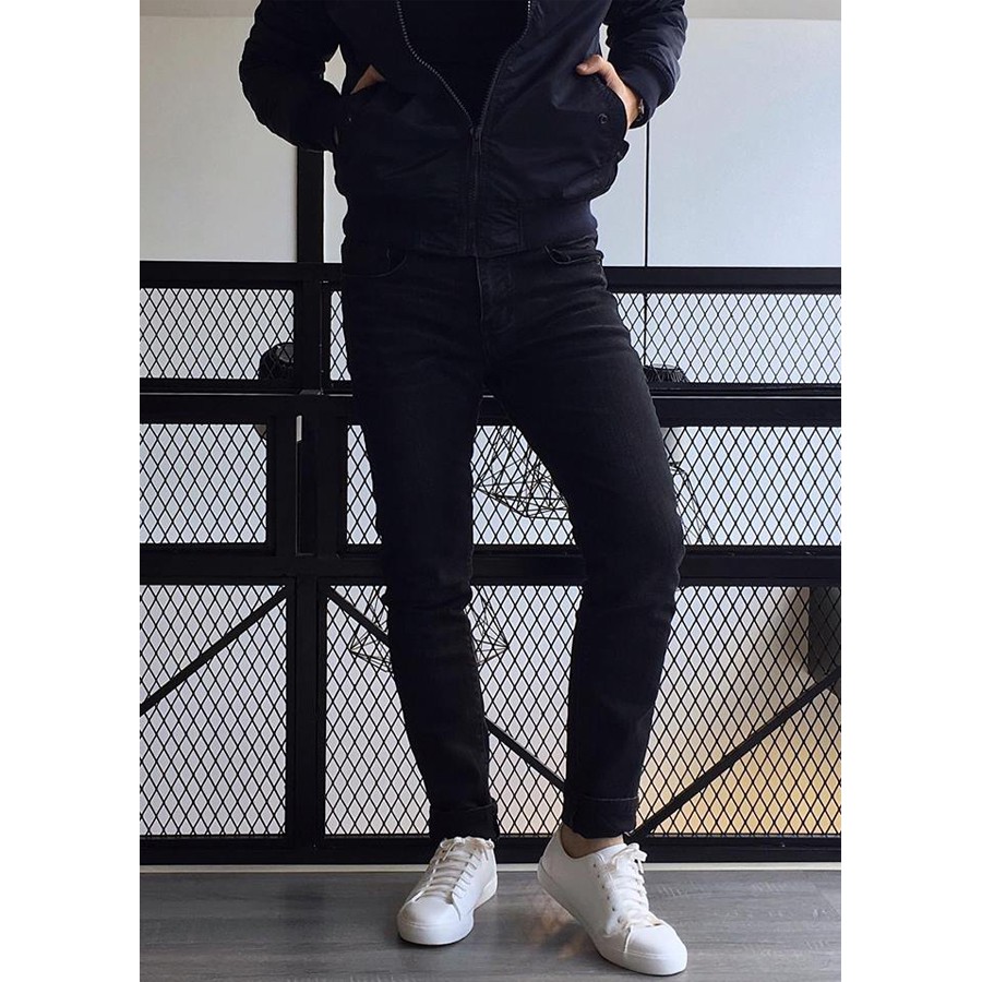 Quần Bò Nam Đen Trơn Chất Jean Cotton Co Giãn Nhẹ Mềm Mịn Đẹp Phong Cách Năng Động | BigBuy360 - bigbuy360.vn