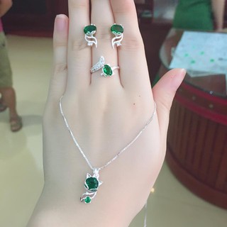 Bộ trang sức bạc hồ ly H122
