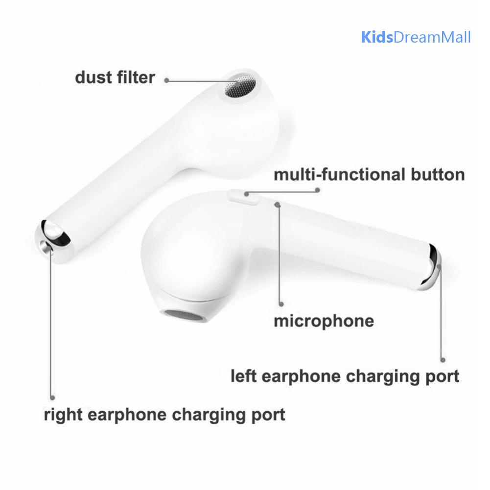 Tai Nghe Không Dây i7s TWS Bluetooth Có Hộp Sạc (Màu Trắng)