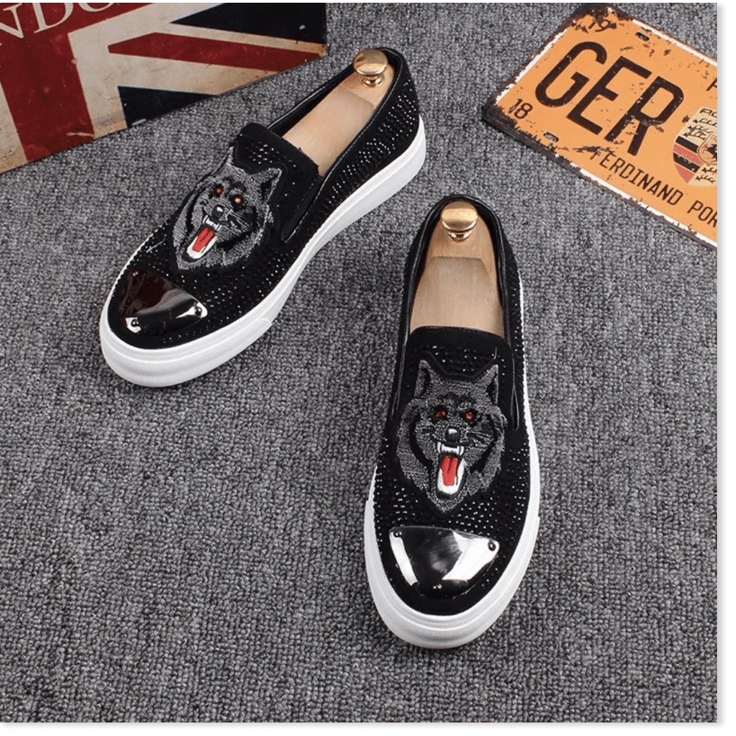 🌸 TOP SHOES ★ Giầy lười sói đính đá  cho nam ★ GIÁ GỐC | BigBuy360 - bigbuy360.vn