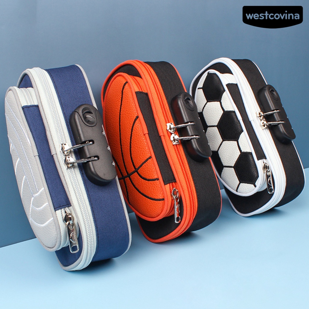 [Hot]✍Túi Đựng Bút Giả Da Có Tay Cầm Tiện Lợi Cho Bé