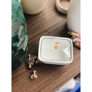 Khay mứt sứ nắp thuỷ tinh